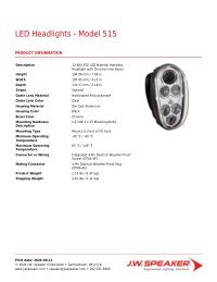 Product Spec Sheet